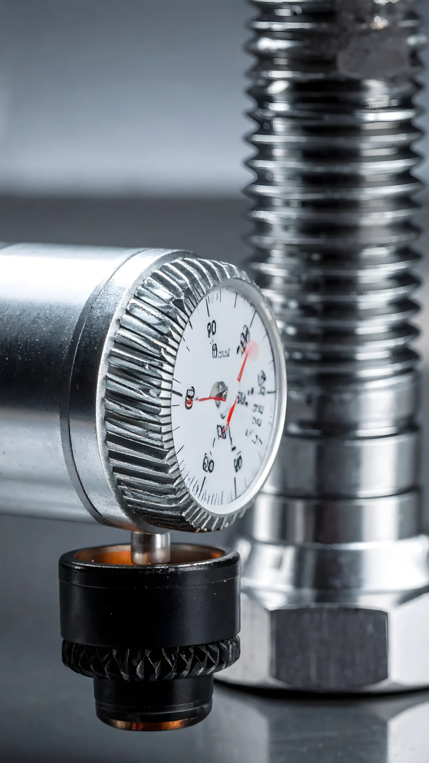 Dial indicator in an industrial measurement setup