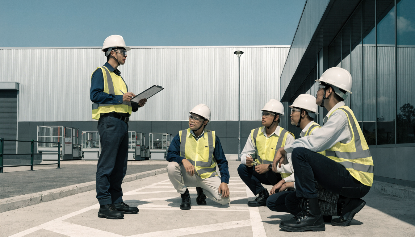 Workplace safety briefing / Trao đổi an toàn tại nơi làm việc